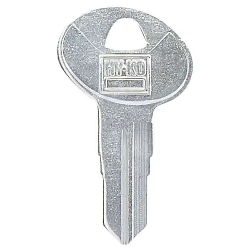 Hy-Ko 11010BAU2-XCP10 Key Blank, Brass, Nickel-Plated, For: Bauer BAU2 Locks - pack of 10