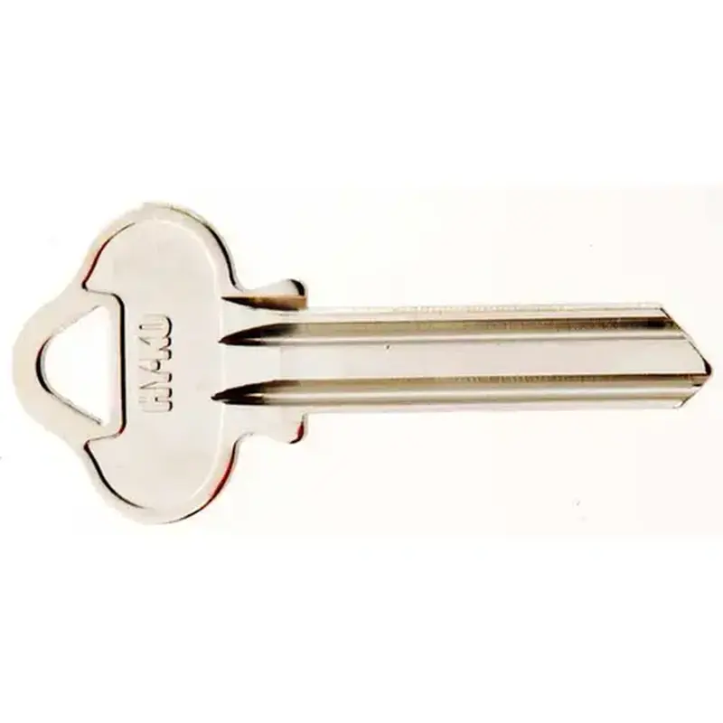 Hy-Ko 11010L4 Key Blank, Brass, Nickel, For: Lockwood Cabinet, House Locks and Padlocks