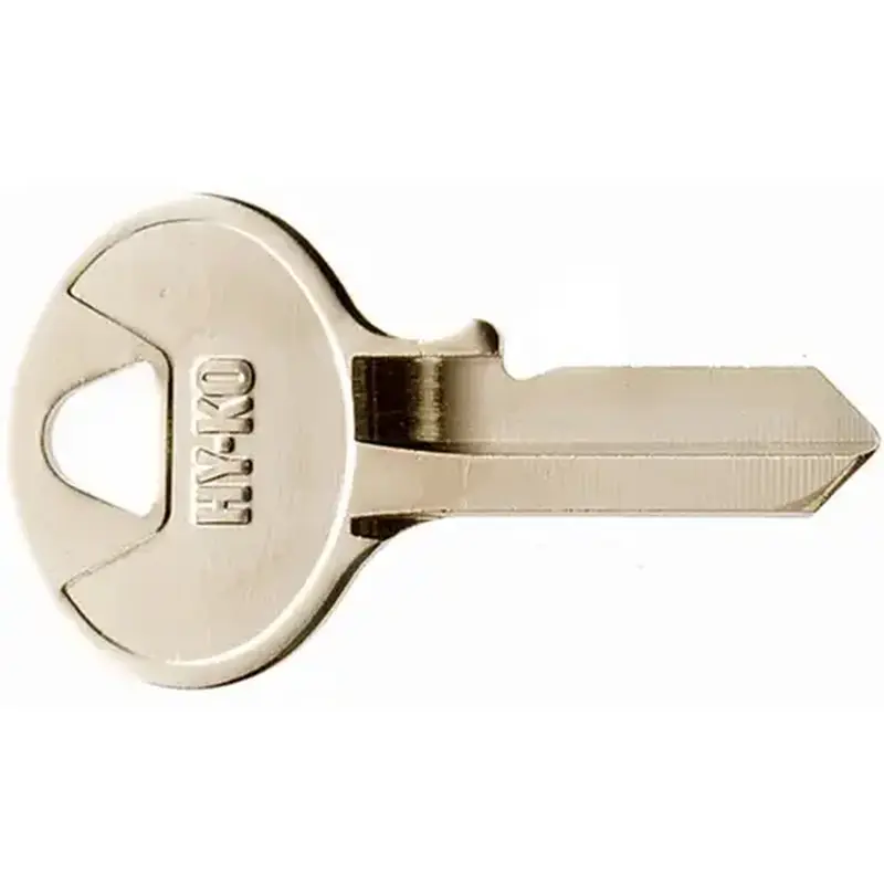 Hy-Ko 11010VR3 Key Blank, Brass, Nickel, For: Viro Cabinet, House Locks and Padlocks