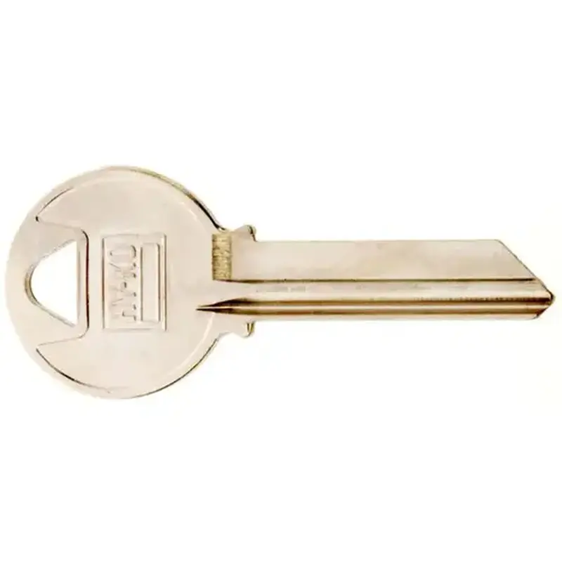 Hy-Ko 11010Y4 Key Blank, Brass, Nickel, For: Yale Cabinet, House Locks and Padlocks