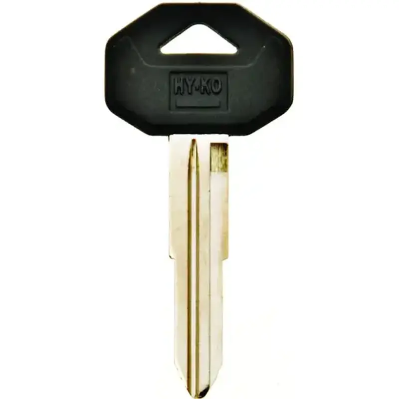 Hy-Ko 12005MIT1 Automotive Key Blank, Brass/Plastic, Nickel, For: Mitsubishi Vehicle Locks Black