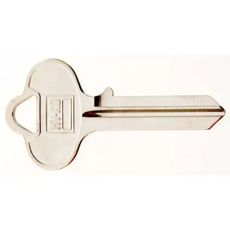 Hy-Ko 11010RU1 Key Blank, Brass, Nickel, For: Russwin and Corbin Cabinet, House Locks and Padlocks
