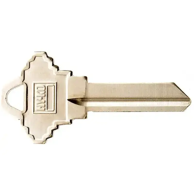 Hy-Ko 11010SC4 Key Blank, Brass, Nickel, For: Schlage Cabinet, House Locks and Padlocks