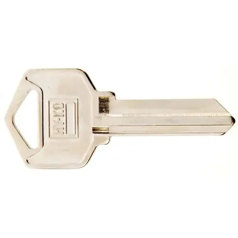 Hy-Ko 11010EZ1 Key Blank, Brass, Nickel, For: LSDA Cabinet, House Locks and Padlocks