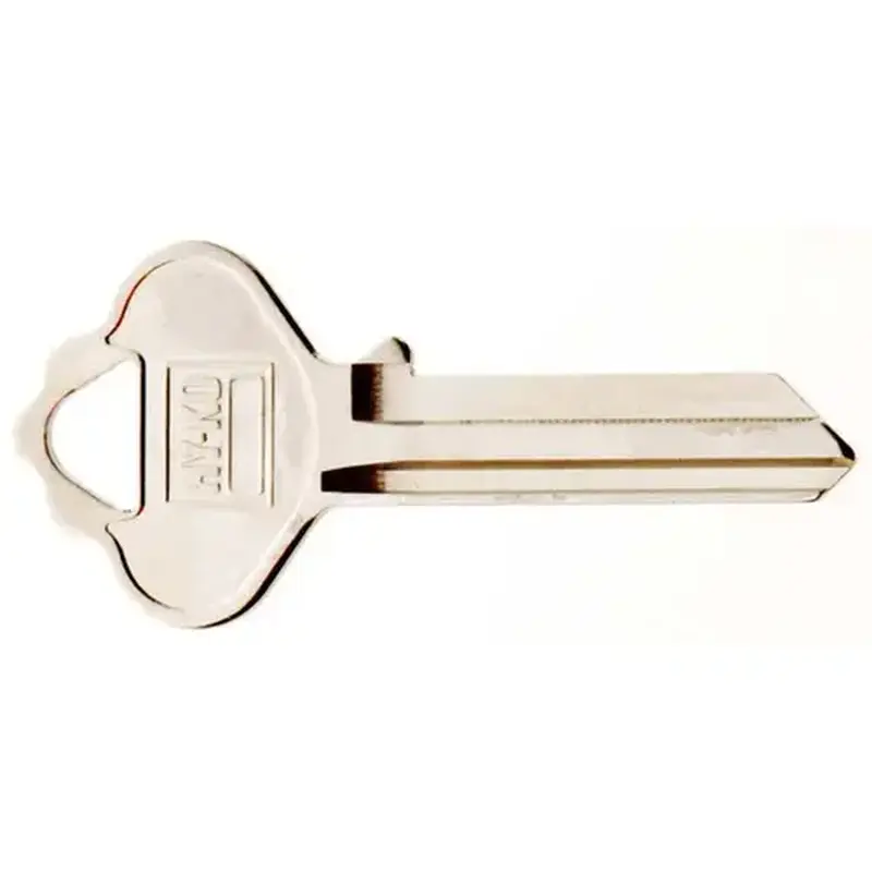 Hy-Ko 11010IN28 Key Blank, Brass, Nickel, For: ILCO Cabinet, House Locks and Padlocks