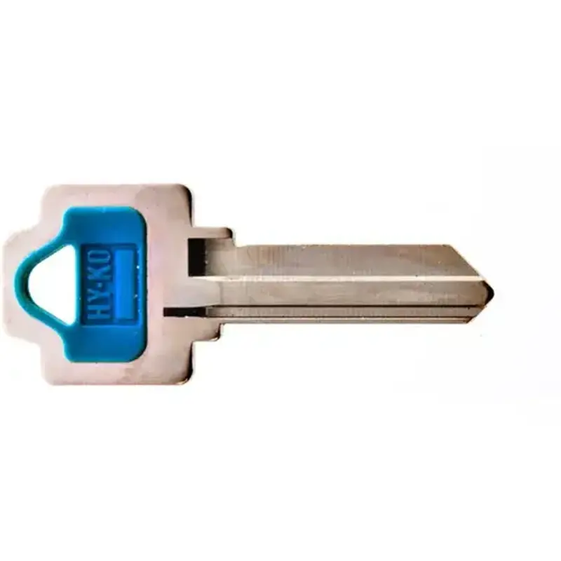 Hy-Ko 13005WR5 Key Blank, Brass/Plastic, Nickel, For: Weiser Cabinet, House Locks and Padlocks