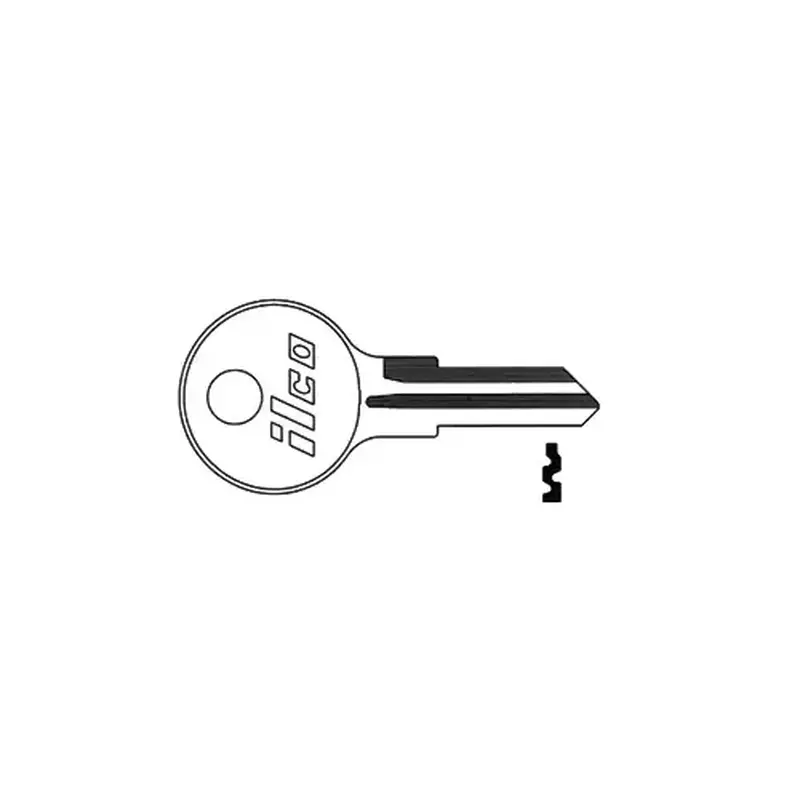 Kaba Ilco 1043F Illinois Utility Blank Key Silver