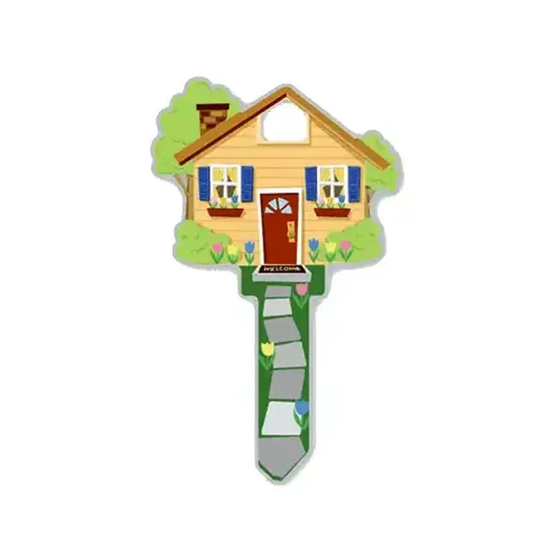 LUCKY LINE B105K Key Shapes Series Key Blank, Brass, Enamel, For: Kwikset Locks