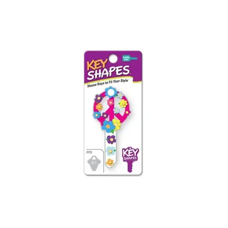 LUCKY LINE B104S-XCP5 Key Shapes Series Key Blank, Brass, Enamel, For: Schlage Locks - pack of 5