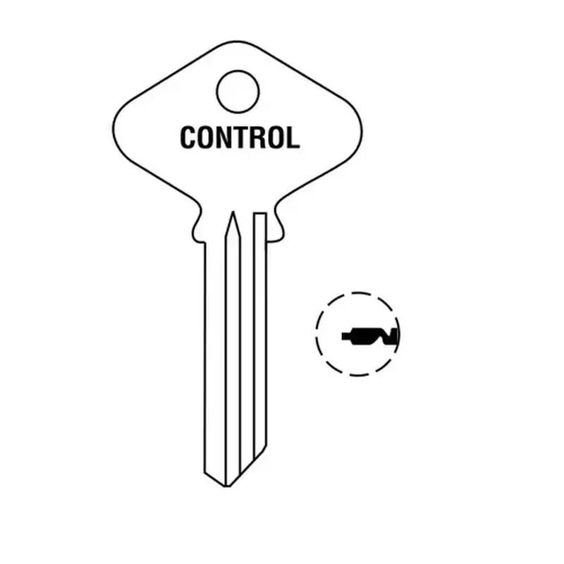 Yale Commercial FN117C GG Zero Bitted 6 Pin Control Key Blank with GG Keyway and #1 7th Cut for 1210 Core
