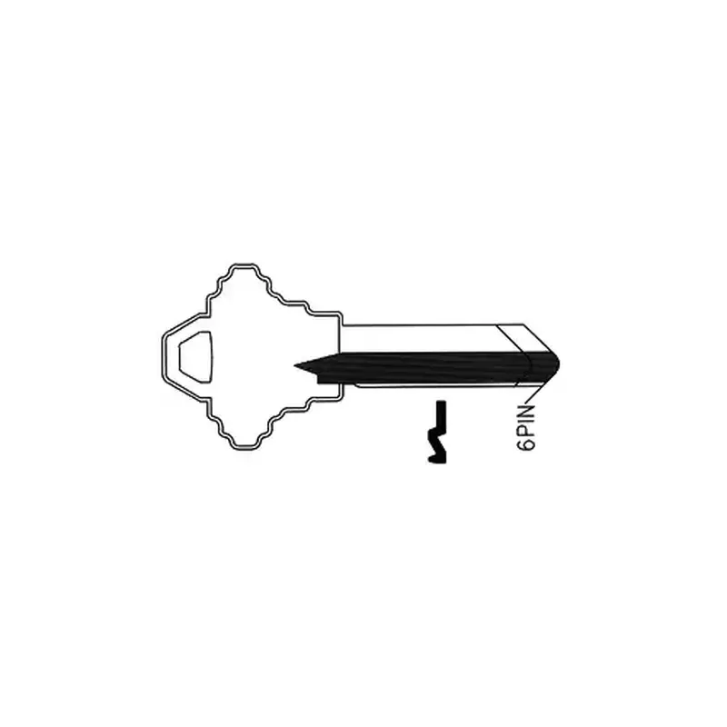 Kaba Ilco 101C-NS-XCP10 Schlage 6-Pin SC4 Blank Key Gold - pack of 10