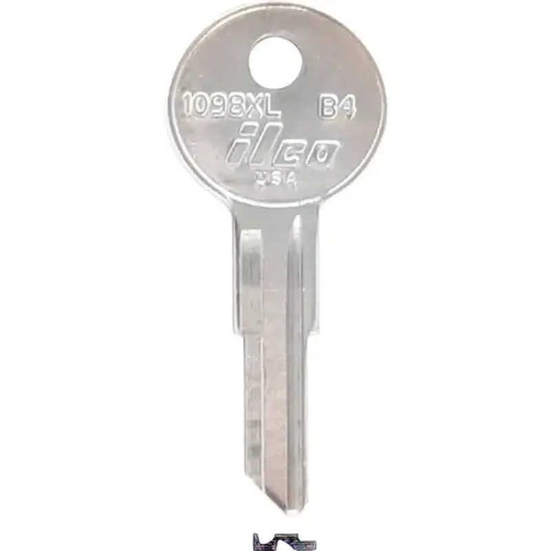 Kaba Ilco AL2931500B Briggs B4 Nickel Plated Lawn Mower Key, 1098XL - pack of 10