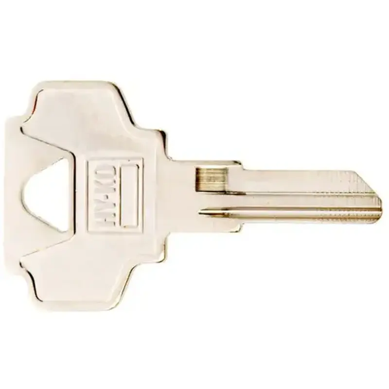 Hy-Ko 11010IN24-XCP10 Key Blank, Brass, Nickel, For: ILCO Cabinet, House Locks and Padlocks - pack of 10