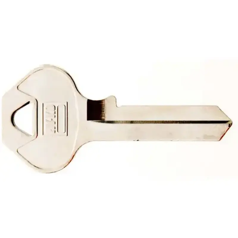 Hy-Ko 11010M14 Key Blank, Brass, Nickel, For: Master Vehicle Locks Silver
