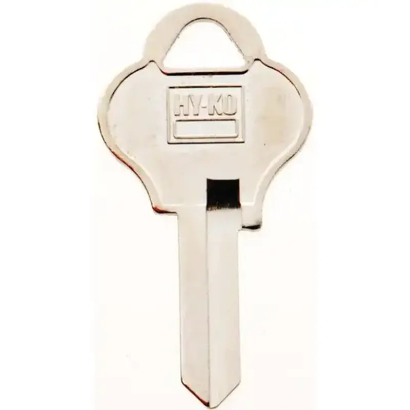 Hy-Ko 11010PA2 Key Blank, Brass, Nickel, For: Pado Cabinet, House Locks and Padlocks