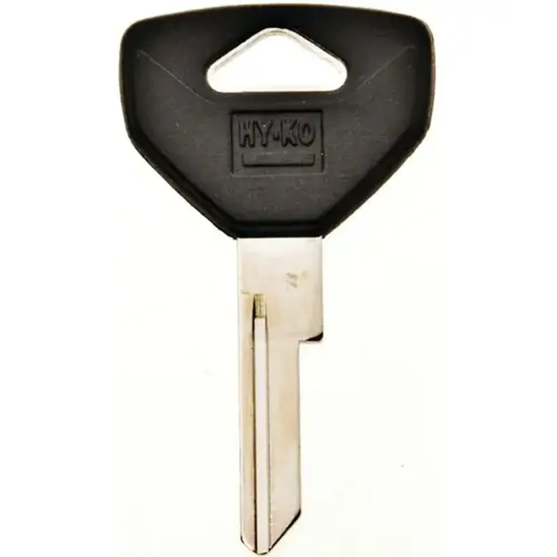 Hy-Ko 12005Y153 Key Blank, Brass/Plastic, Nickel, For: Chrysler, Dodge, Eagle, Jeep, Plymouth Vehicles
