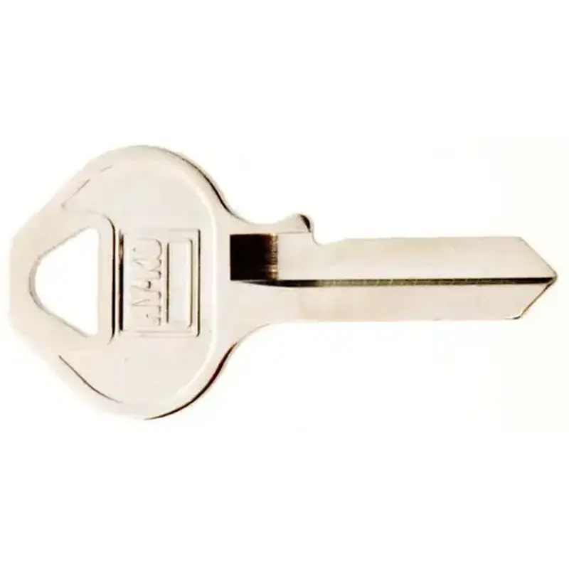 Hy-Ko 11010M10 Key Blank, Brass, Nickel, For: Master Locks and Padlocks