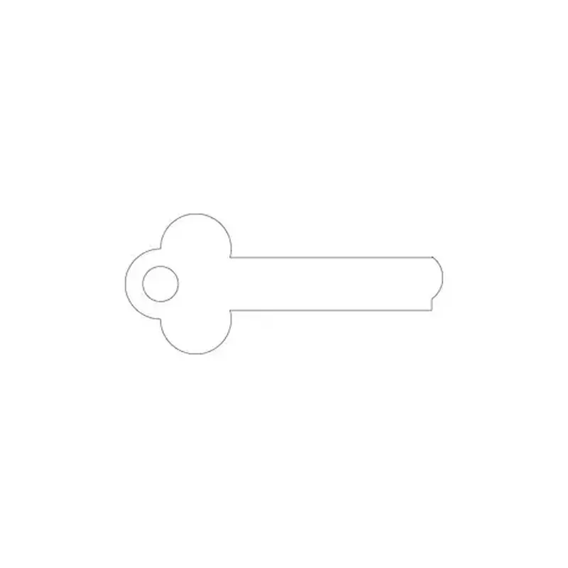 Kaba Ilco 1323L Mosler Safe Deposit Blank Utility Key Silver