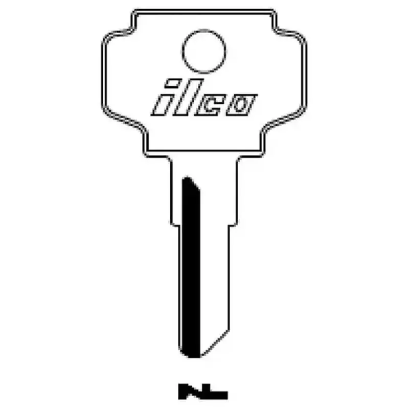 Kaba Ilco K1122B-XCP5 Bargman Blank Key Silver - pack of 5