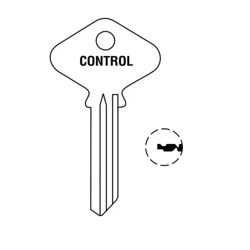 Yale Commercial FN117C TA Zero Bitted 6 Pin Control Key Blank with TA Keyway and #1 7th Cut for 1210 Core