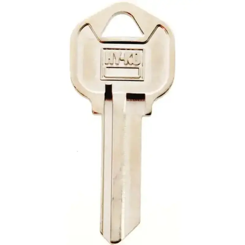 Hy-Ko 21250KW1 Key Blank, Brass, Nickel-Plated, For: Kwikset KW1 Keyways