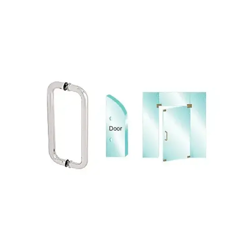 CRL CM12X12PS Polished Stainless 12" Glass Mounted Standard Pull Handle