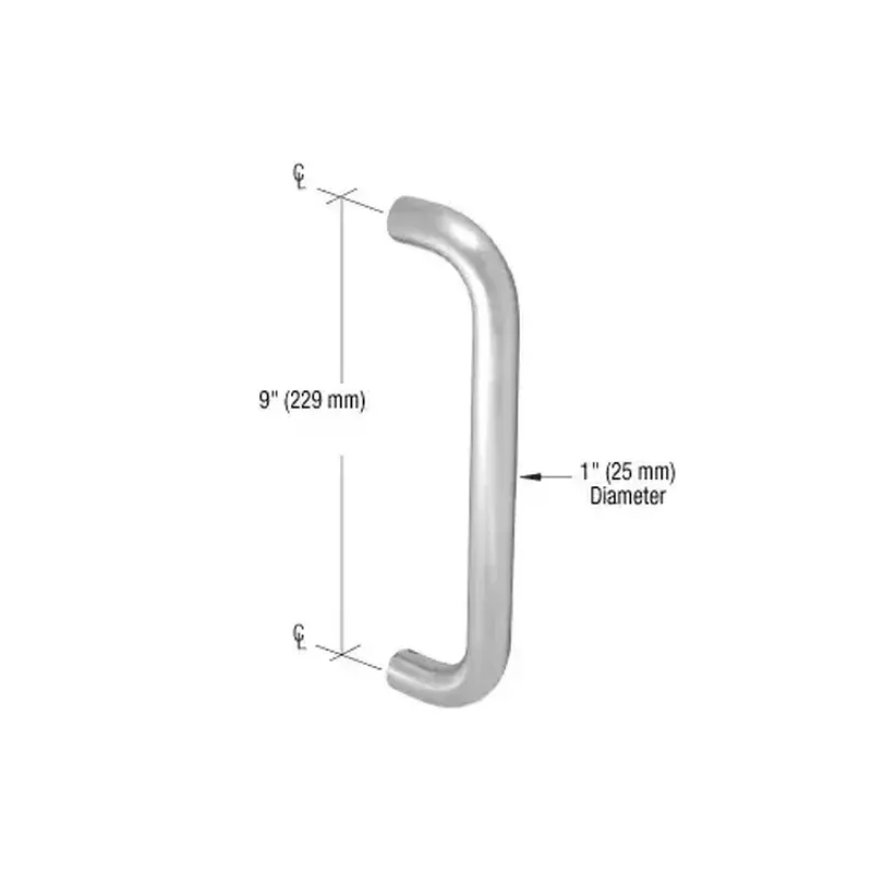 CRL PR0221109 Clear Anodized 9" Astral II Straight Pull Handle