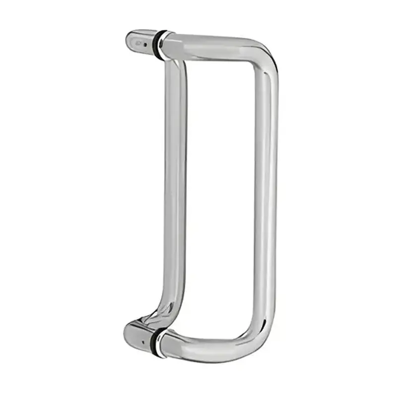 Brixwell HO-10X1BTB-PS 10 Inches Center To Center Commercial Offset Swing Door Pull Handle Polished Stainless Steel