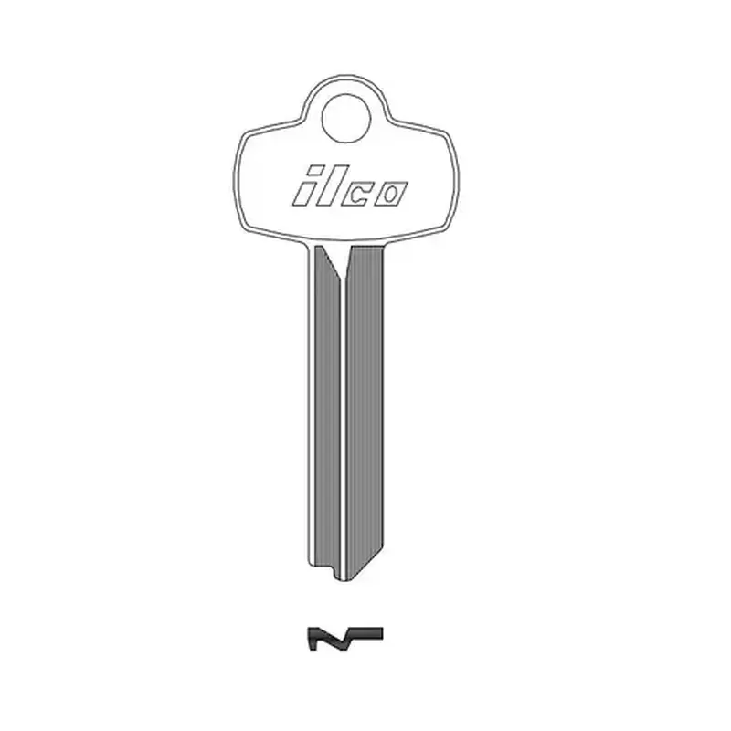 Kaba Ilco CCNB-A1114A-BR A1 Coined Brass Key Blank