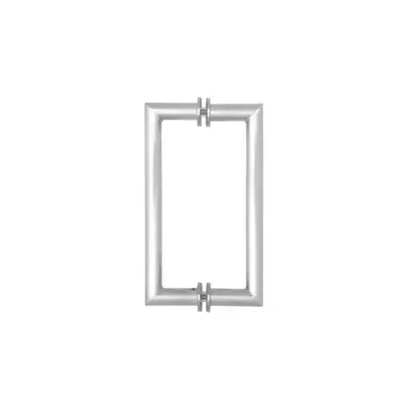CRL MH10X10BS Brushed Stainless 10" Mitered Corner Glass Mounted Pull Handle