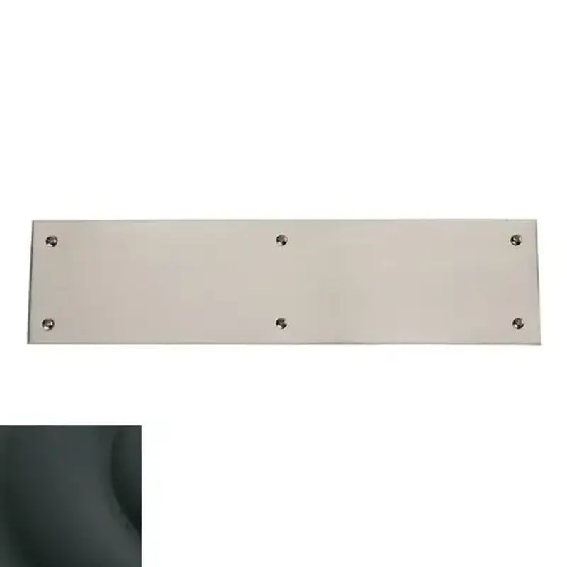 Baldwin 2124190 Push Plate 4" x 16" Beveled Edge Satin Black Finish