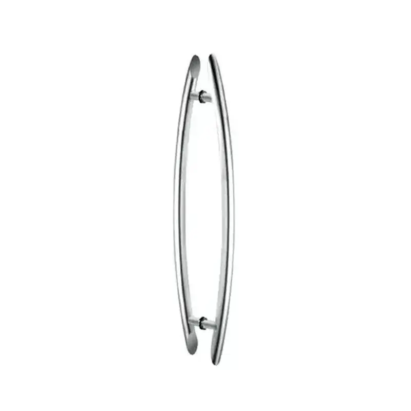 CRL CE24X24PS Polished Stainless 24" Glass Mounted Crescent End-Mount Back-to-Back Pull Handle