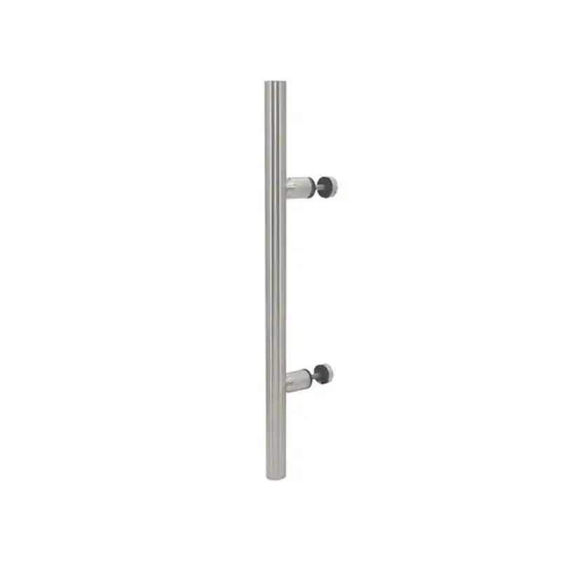 FHC 24LHSPS Single Sided Ladder Pull with Caps 1-1/4" Diameter 24" Overall 12" CTC - Polished Stainless