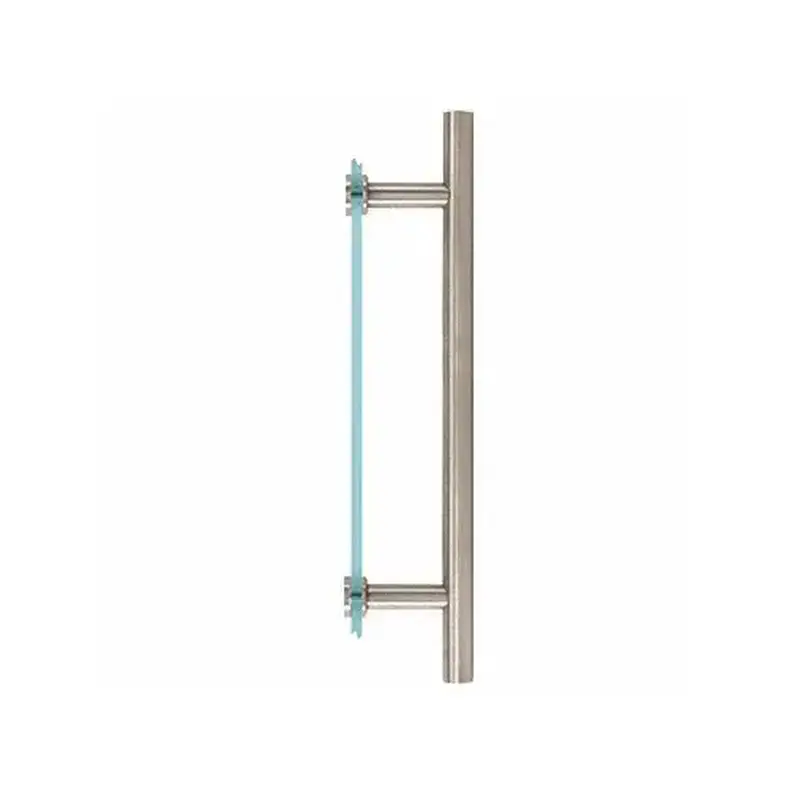 Brixwell HL-12SM-BN 12 Inches Center To Center Ladder Push Pull Handle Single Mount Brushed Nickel