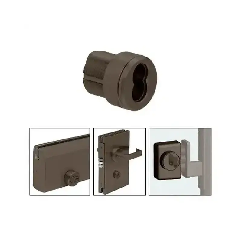 CRL 1CHDU Black Bronze Anodized Mortise Housing for 7-Pin Small Format Interchangeable Cores (SFIC)
