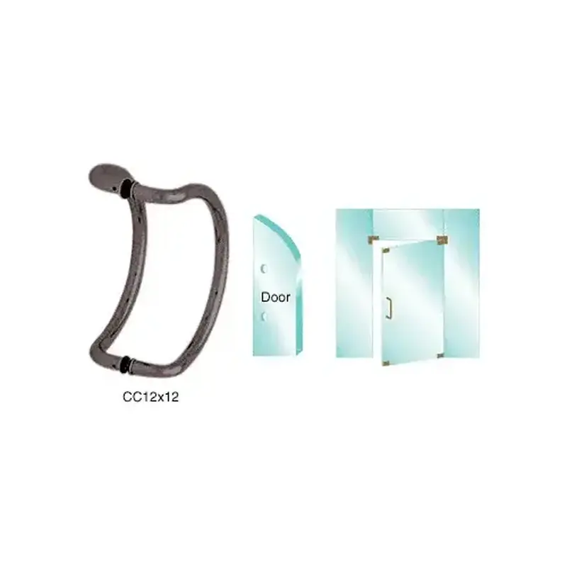 CRL CC12X12DU Dark Bronze 12" Glass Mounted Curved Pull Handle