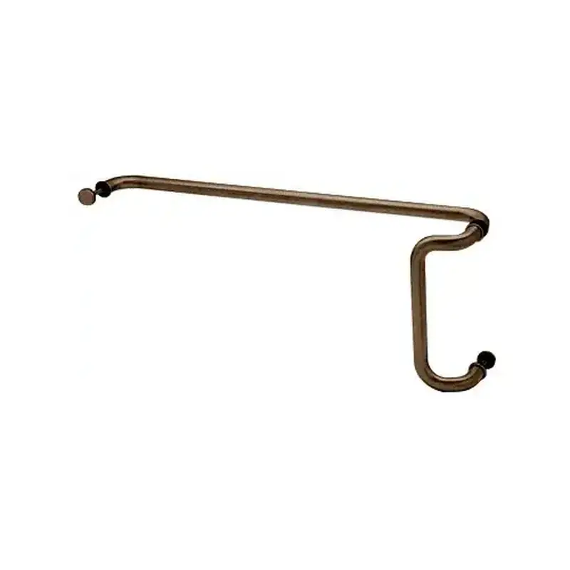 CRL CD10X28DU Dark Bronze 10" x 28" Back-to-Back Offset Combination Push and Pull Handle Set