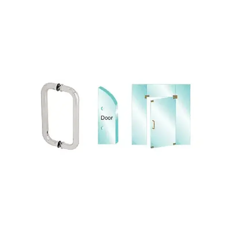 CRL CS10X10BS Brushed Stainless 10" Solid Glass Mounted Standard Pull Handle