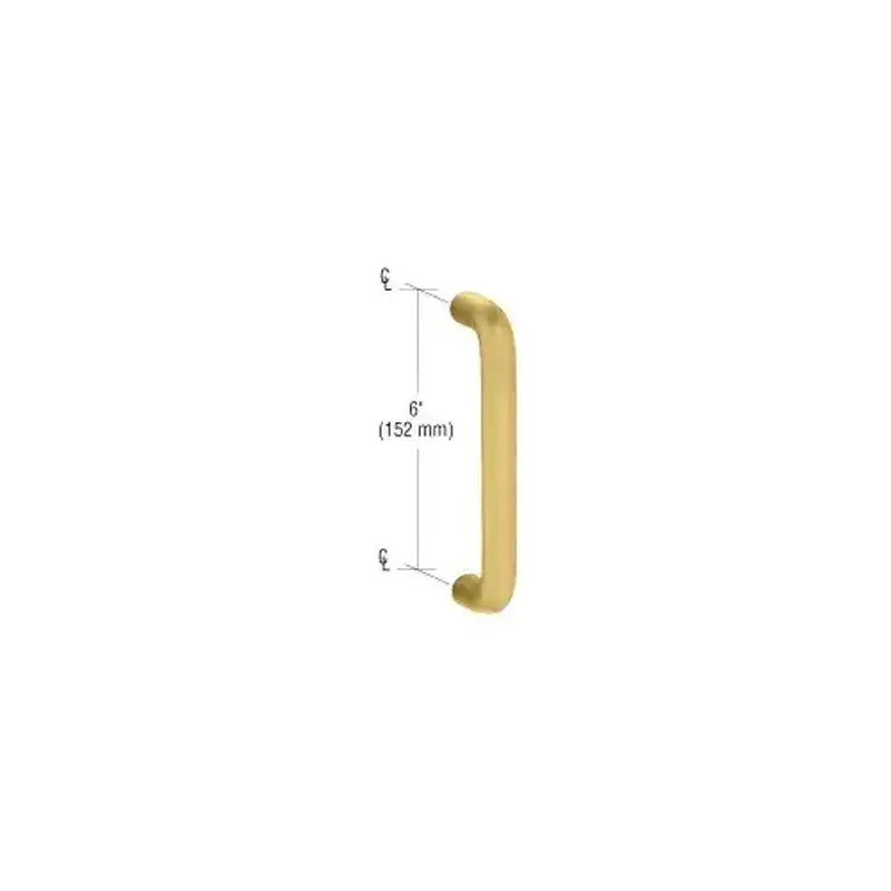 CRL M16363 3/4" Polished Brass Diameter Solid Pull Handle - 6" (152 mm)