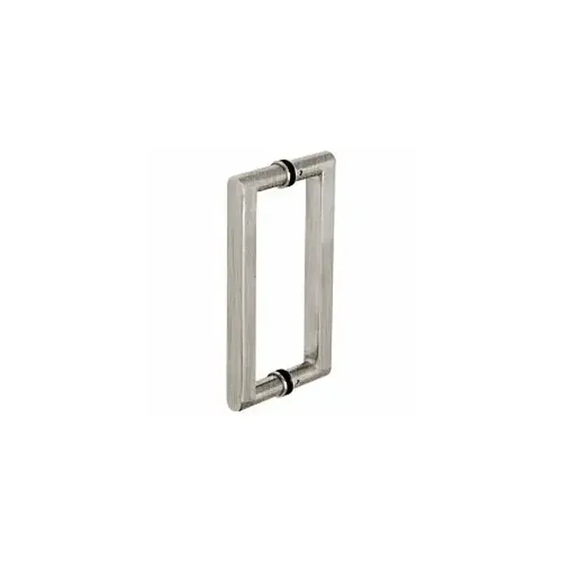 CRL SST10X10BS Brushed Stainless 10" Glass Mounted Square Back-to-Back Pull Handle