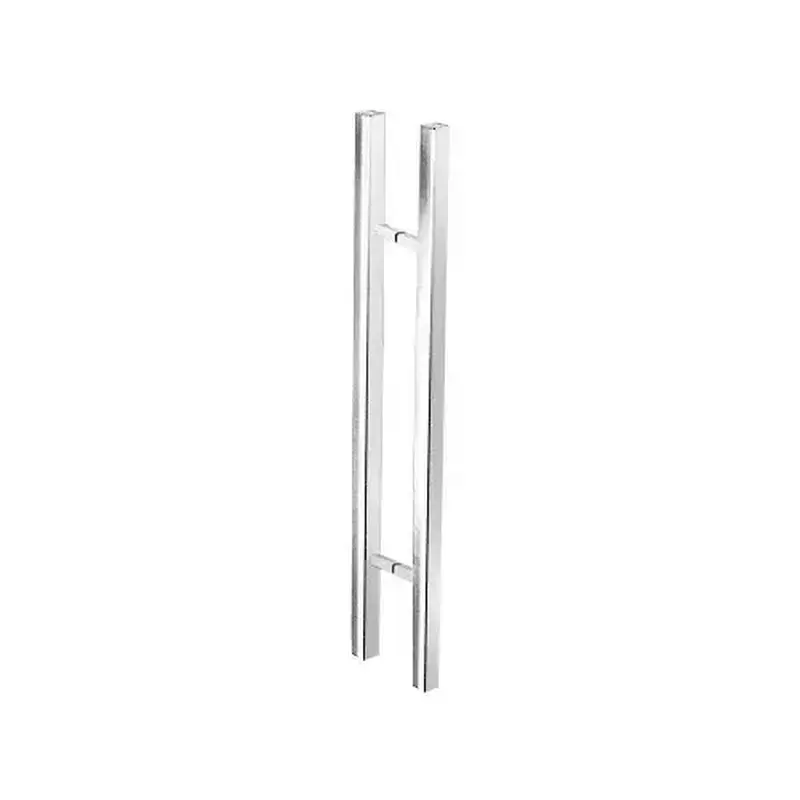 CRL 36SQSLPPS Polished Stainless Glass Mounted Square Ladder Style Pull Handle with Square Mounting Posts - 36"