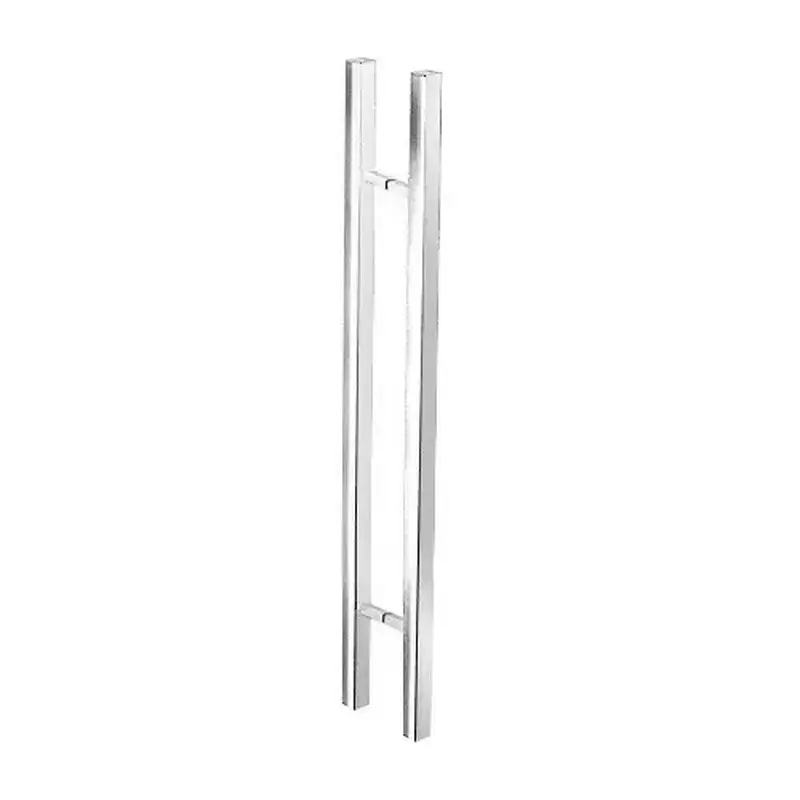 CRL 48SQSLPPS Polished Stainless Glass Mounted Square Ladder Style Pull Handle with Square Mounting Posts - 48"