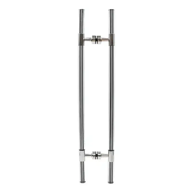 CRL CB18X18PS Polished Stainless 27" Overall Length Glass Mounted Ladder Style Pull Handle with Acrylic Full Inserts