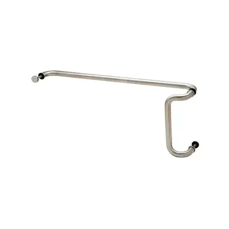 CRL CD10X28BS Brushed Stainless 10" x 28" Back-to-Back Offset Combination Push and Pull Handle Set