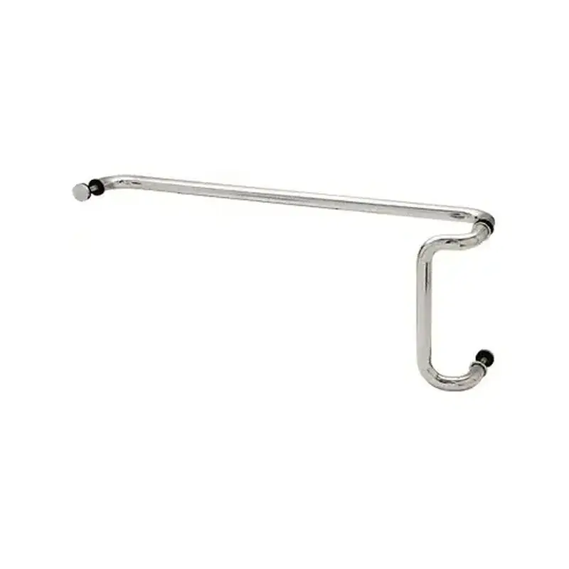 CRL CD12X28PS Polished Stainless 12" x 28" Back-to-Back Offset Combination Push and Pull Handle Set