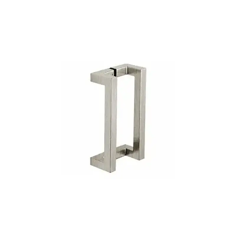 CRL S024X24BS Brushed Stainless 24" Glass Mounted Offset Square Back-to-Back Pull Handle