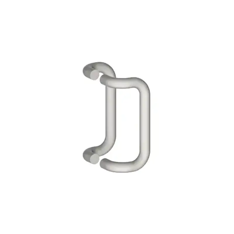 Hager 002376 22J 1" Round 10" Center to Center 90 Degree Offset Back to Back Push and Pull Set, Aluminum Finish Satin Anodized