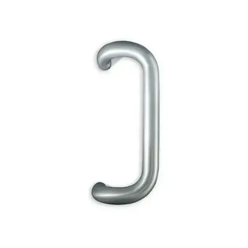International Door Closers PH-4000-12-AL-T-1 International 12" Solid Aluminum Offset Pull Handle For Storefrnt Door Anodized Dull Aluminum