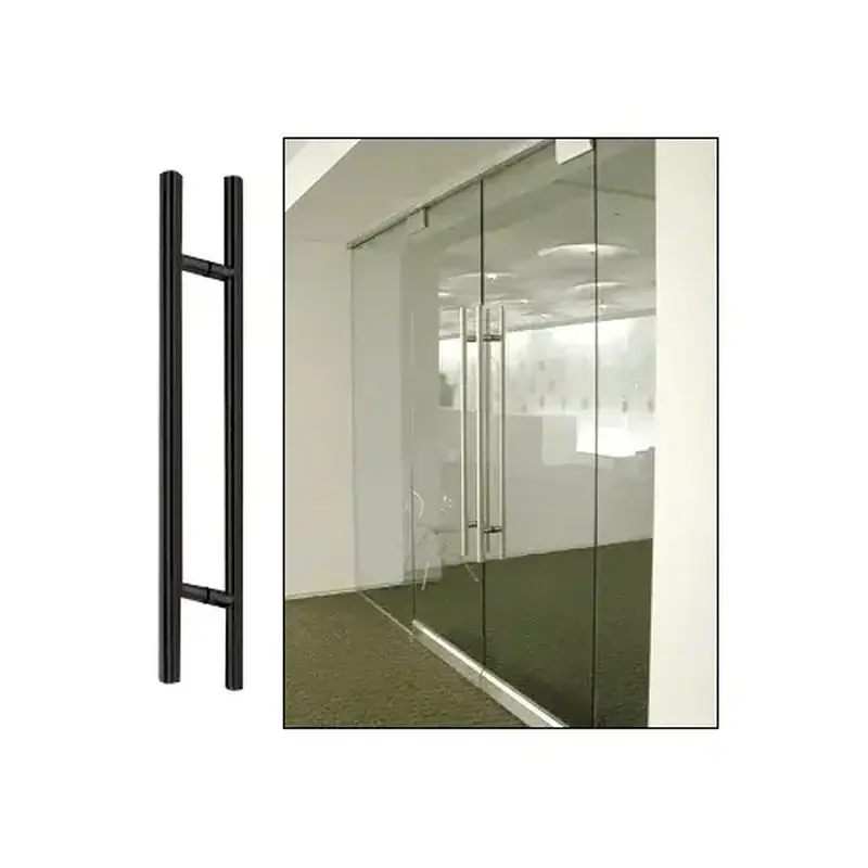 CRL 72LPMBL Matte Black 72" Extra Length Ladder Style Back-to-Back Pull Handle