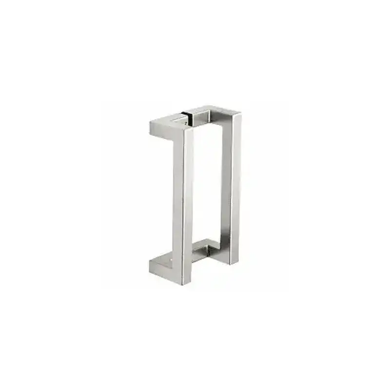 CRL S024X24PS Polished Stainless 24" Glass Mounted Offset Square Back-to-Back Pull Handle